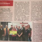 Zeitungsbericht Spendenübergabe Kinderburg Rapottenstein