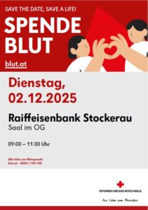 SAVE THE DATE – Exklusiver Blutspendetermin für die LBS Stockerau am 2. Dezember 2025