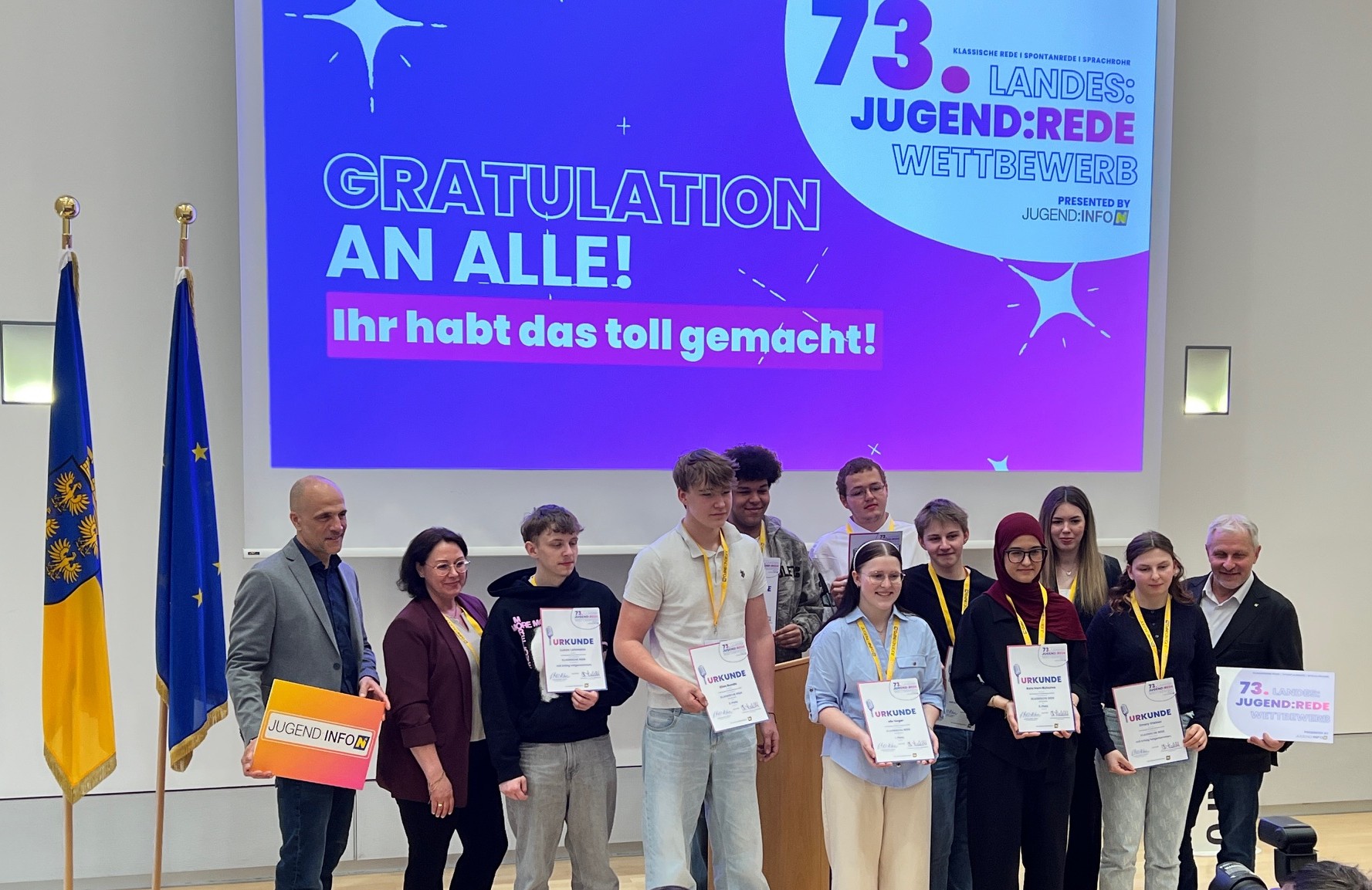 Urkundenverleihung Redewettbewerb St. Pölten