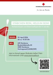 Informationsveranstaltung zur Stammzellenspende im III. LG 2026