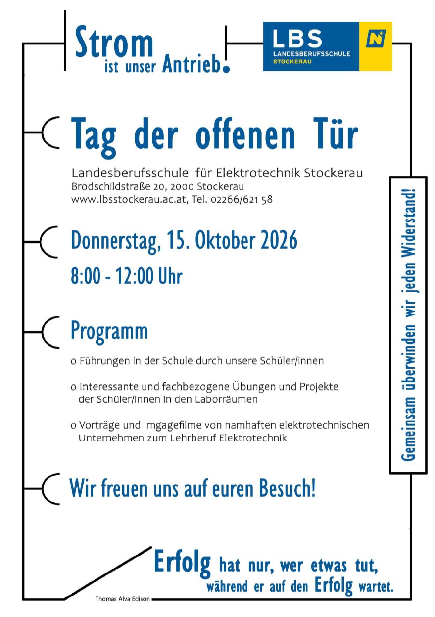Einladung zum Tag der offenen Tür – 15. Oktober 2026